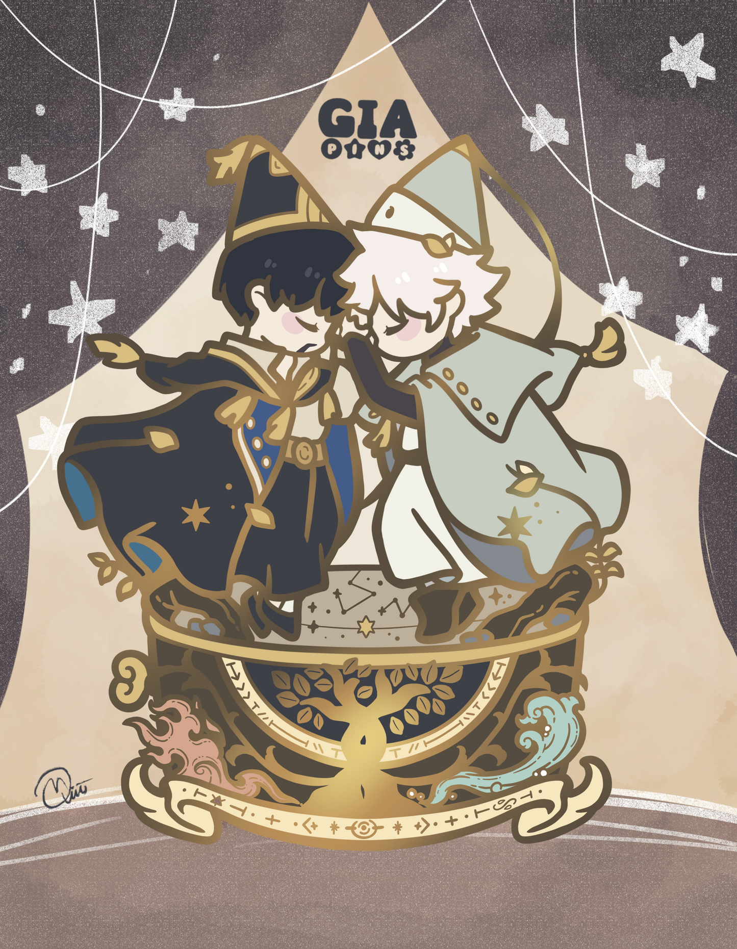 WHA QIFREY X OLRUGGIO MUSIC BOX ENAMEL PIN PRESALE